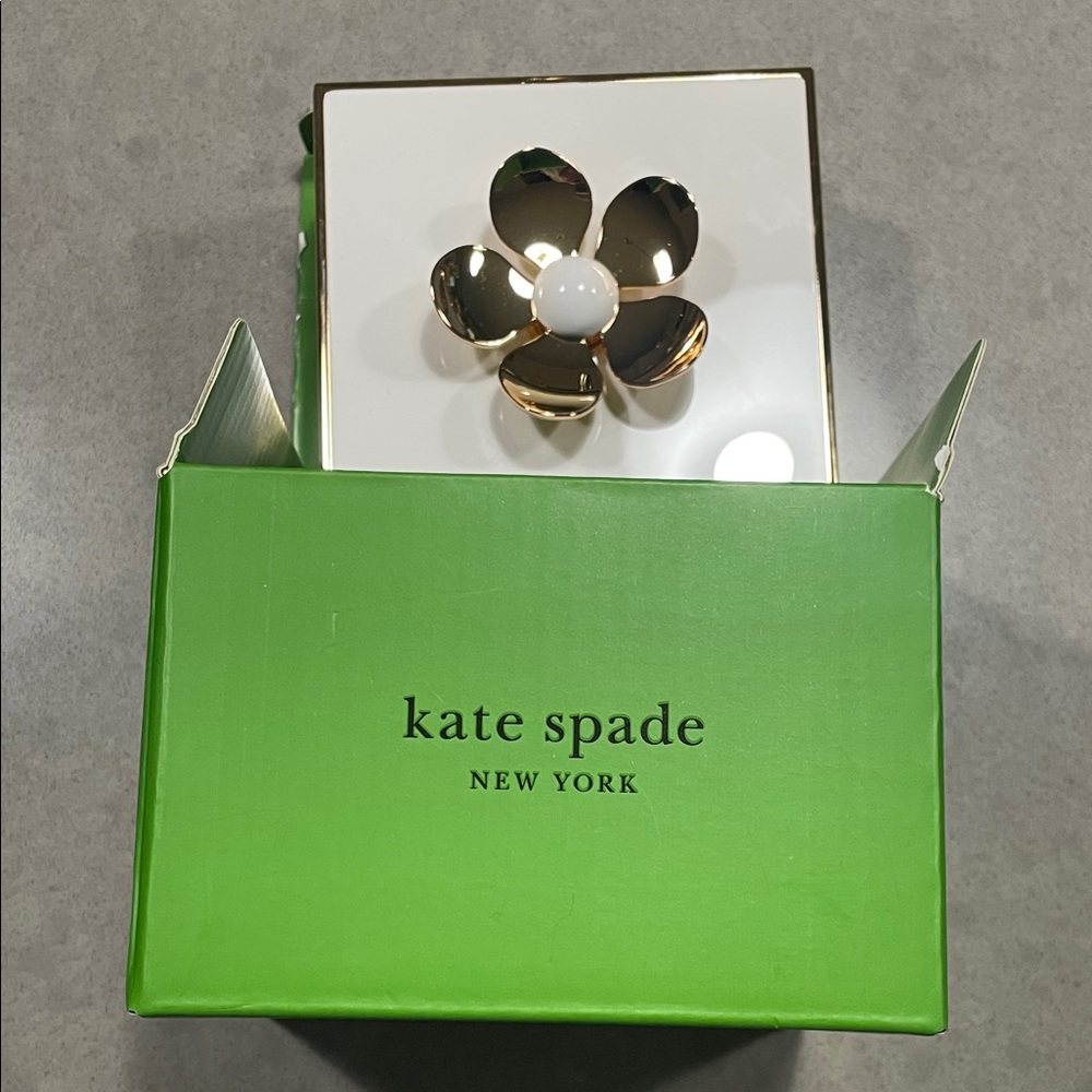 Kate Spade Gold Floral on White Box